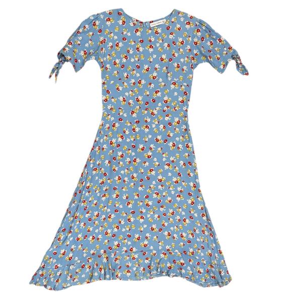 Faithfull The Brand Dress Emilia Erin Midi in Blue Floral - Picture 4 of 8